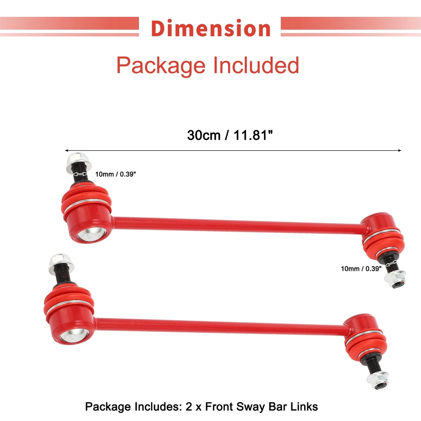 2 x Front Sway Bar Links Stabilizer Kit for Chrysler Sebring (2001-2010)