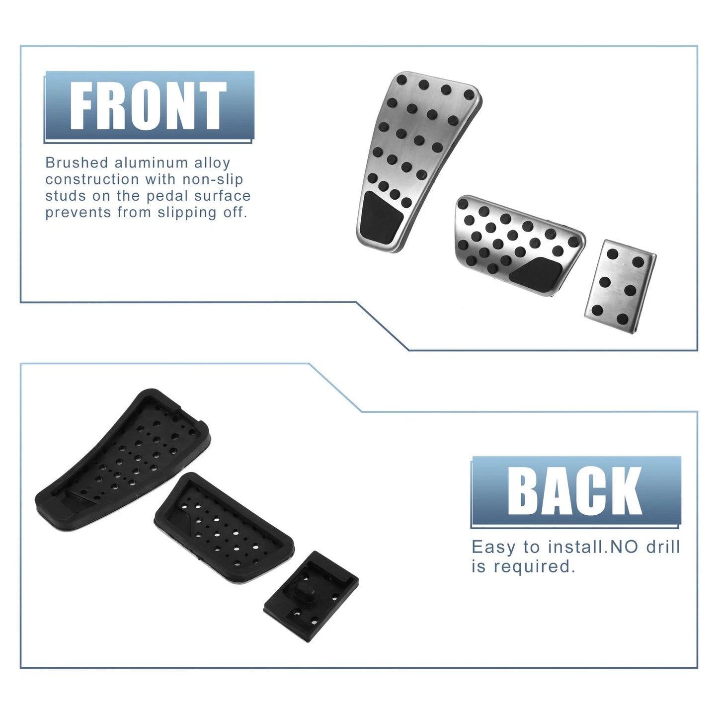 Accelerator Pedal & Brake Pedal Cover Set for Dodge Ram (2011 - 2018)