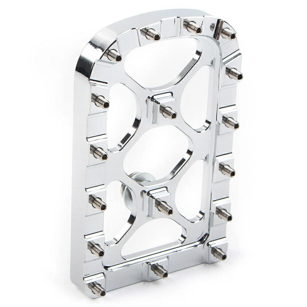 2 x Chrome MX Style Large Brake Pedal Pad Covers for Harley Electra Glide, Softail