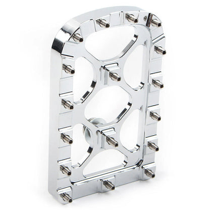 2 x Chrome MX Style Large Brake Pedal Pad Covers for Harley Electra Glide, Softail