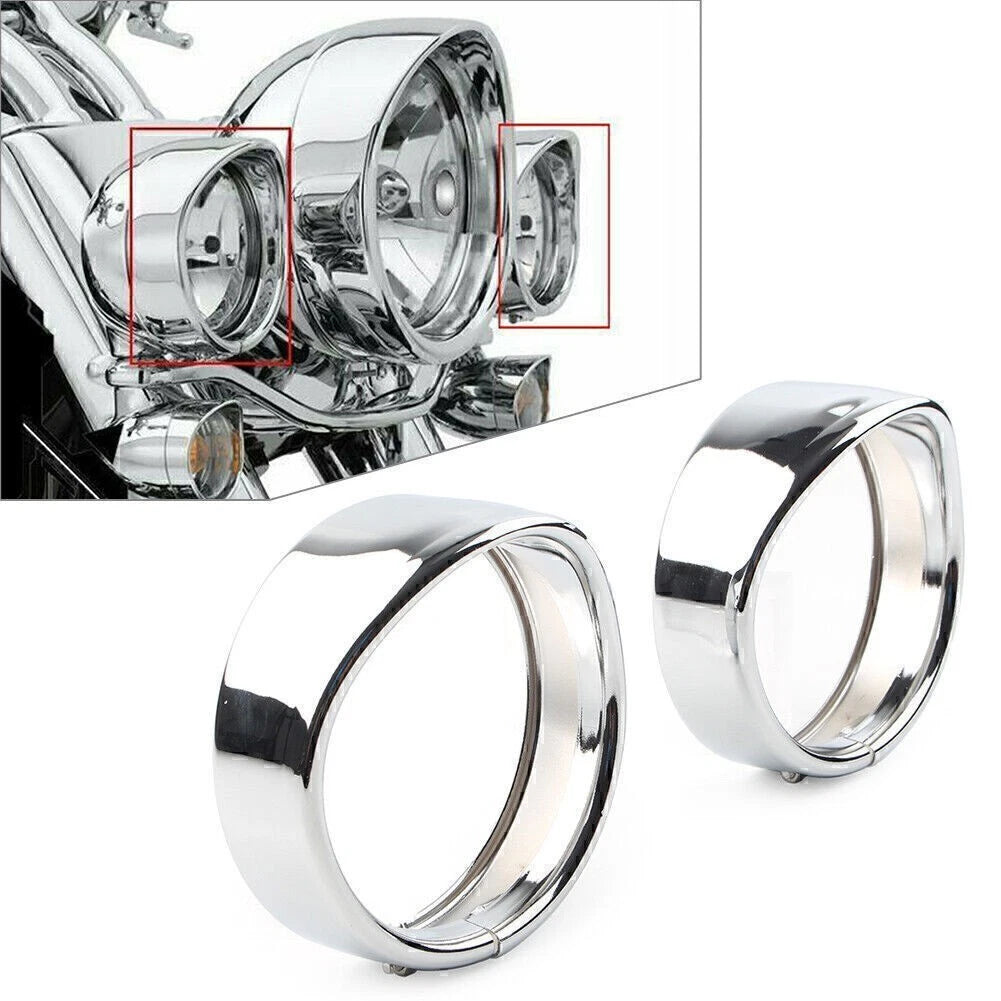 4.5" Passing Lights Trim Ring Bezel Cover for Harley FLHT FLHR