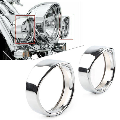 4.5" Passing Lights Trim Ring Bezel Cover for Harley FLHT FLHR