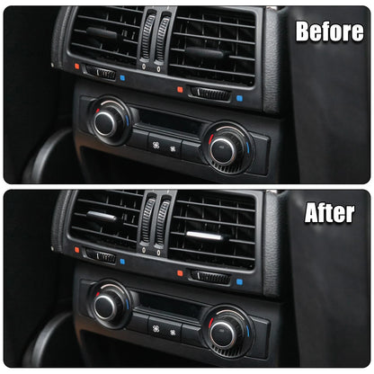 Front AC Air Vent Outlet Tab Clip Chrome Trim for BMW X5 X6 (2014-2018)