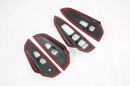 Carbon Fiber Window Lift Panel Switch Lid Cover for 2021-2024 Kia K5 Optima