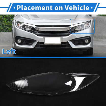 Car Front Left Headlight Lens Cover for Ford Fiesta (2009-2012)