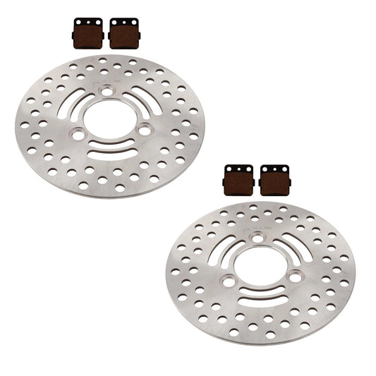 2 x Front Rotors & Semi-Metallic Pads for Kawasaki KFX400 (2003–2006)
