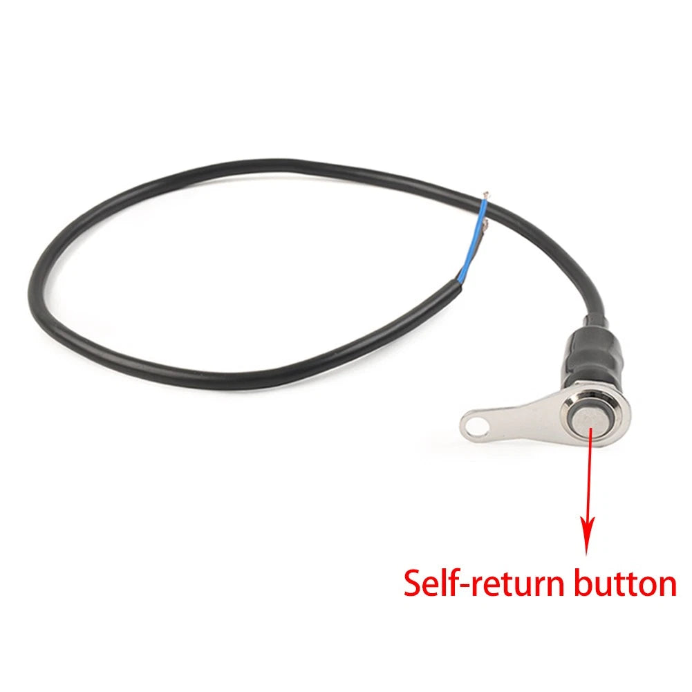 ON/OFF Handlebar Switch Push Button Headlight for Motorcycle - Green