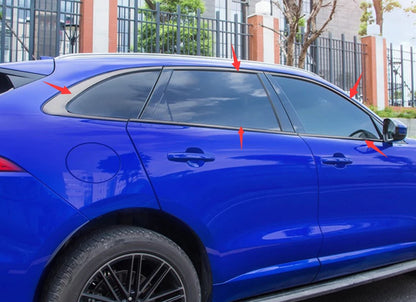 Glossy Black Window Side Stripe Molding Cover Trim for Jaguar F-PACE (2016-2020)