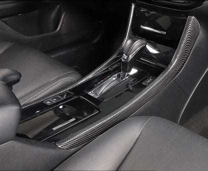 2 x Carbon Fiber Center Gear Shift Side Strip Trim for Honda Accord (2013–2017)
