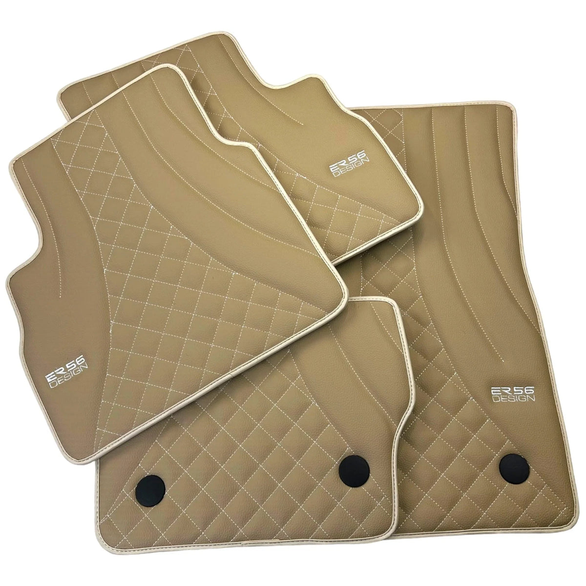 Beige Leather Floor Mats for Mercedes-Benz G Class W461 (1979-2008)