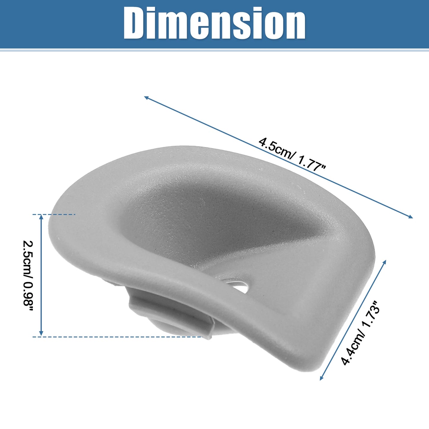 Door Panel Trim Lock Knob Grommet for Ford (2007-2014) - 1 Pair, Gray Plastic