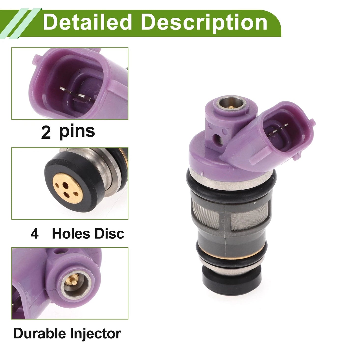 Fuel Injector for Toyota Previa DX, LE 2.4 (1991-1995) 1 Pcs Purple