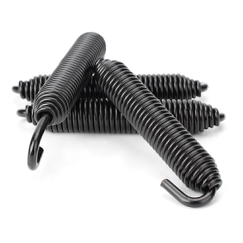 Black Universal Long Outlaw Racing Stainless Header Exhaust Springs 83mm