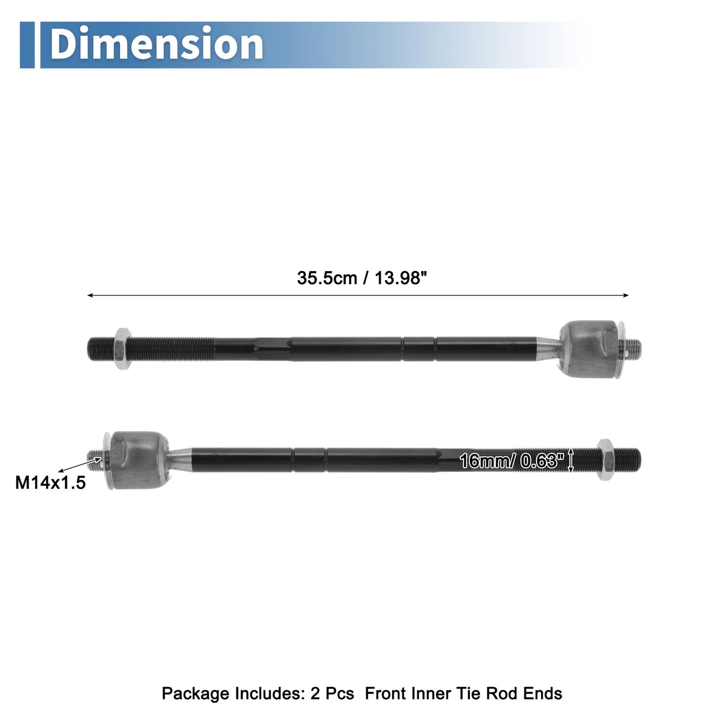 Front Inner Tie Rod End Links for Mazda Tribute (2008-2009)