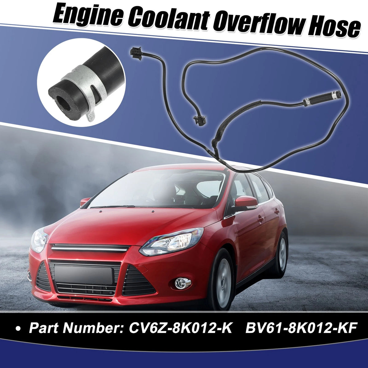 Radiator Coolant Reservoir Hose for Ford CV6Z-8K012-K (2011-2014)