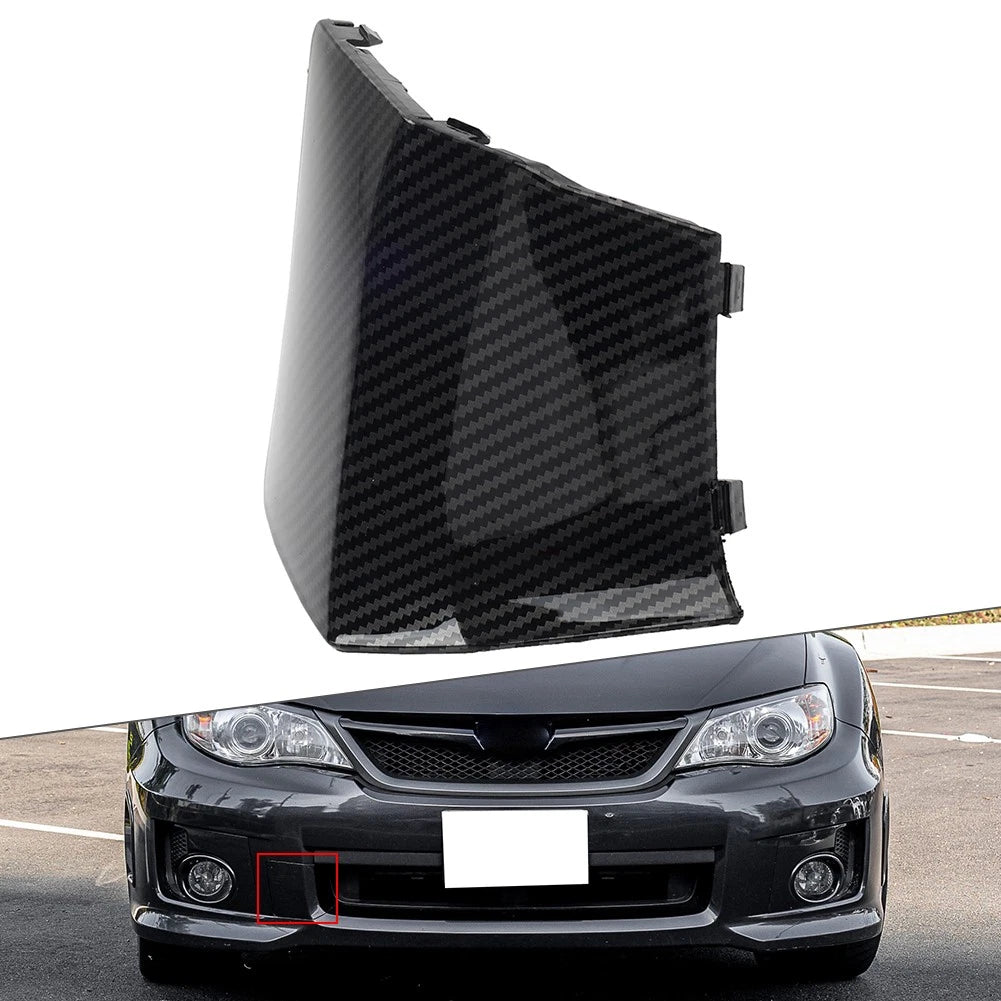 Front Bumper Tow Hook Cover for Subaru Impreza WRX 2010-2014 Carbon Black