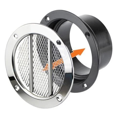 Vent Recessed 316G SS Round Grate 160mm for Boat/Caravan/Camper
