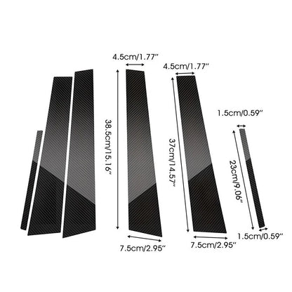Carbon Black Window Door Trim Covers for Dodge Charger (2011-2021)