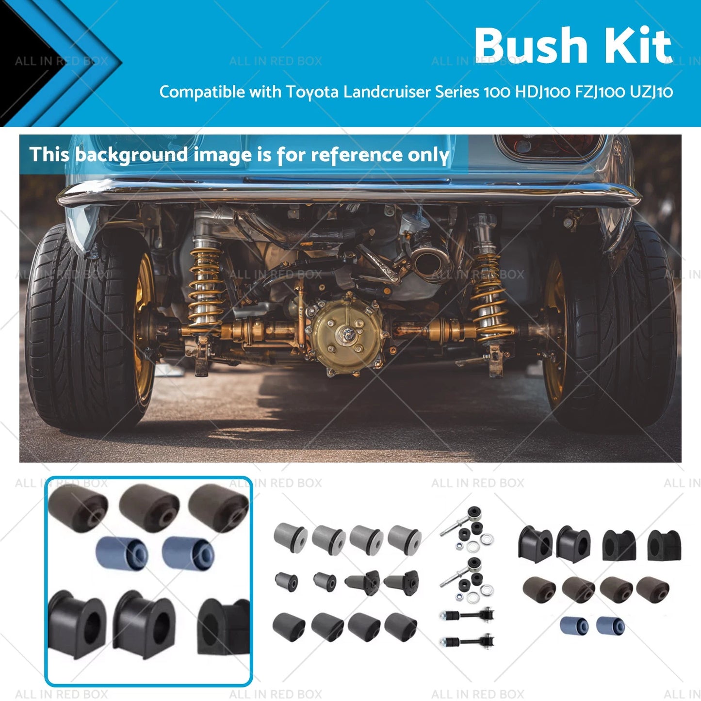 Bush Kit & Sway Bar for Toyota Landcruiser Series 100 (1998-2007)