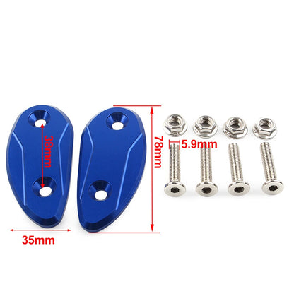Red Rearview Mirror Block Off Base Plates for Honda CBR1000RR 2008-2017
