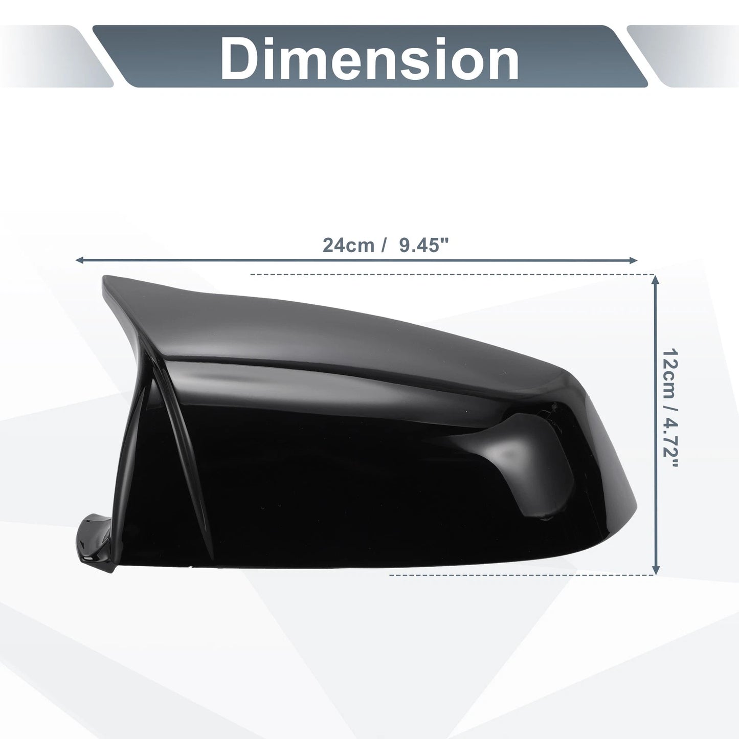 Rearview Mirror Cover Cap Gloss Black for BMW E63 5 Series