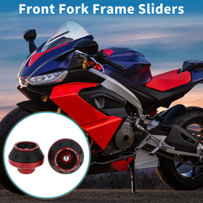 2 x Front Fork Frame Slider Aluminum Alloy Red for Motorcycle