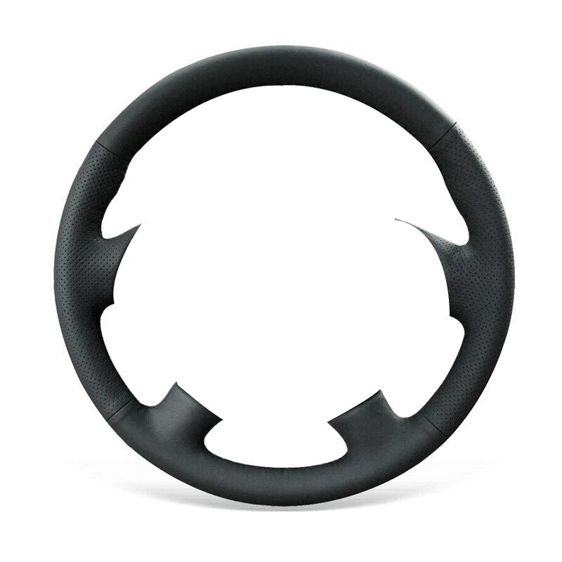 Black Leather DIY Steering Wheel Cover for Honda Accord 2004-2007