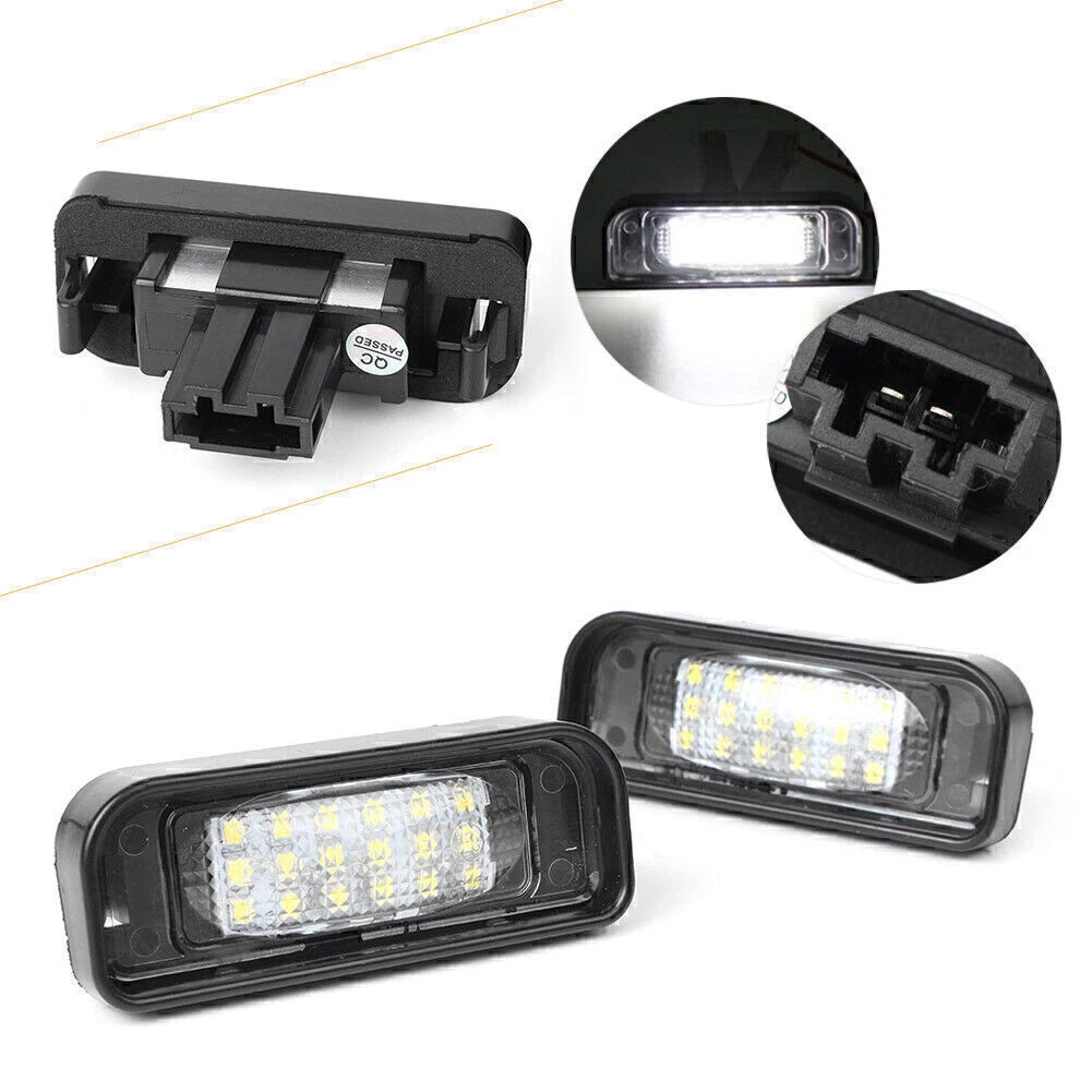 2 x LED License Plate Light for Benz W220 S320 S420 S430 (1999-2005)