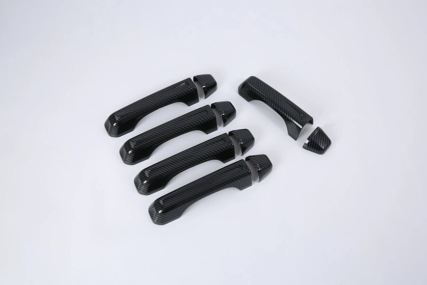 Carbon Fiber ABS Door Handle Lid Cover Trim for Jeep Wrangler JL (2018–2023)
