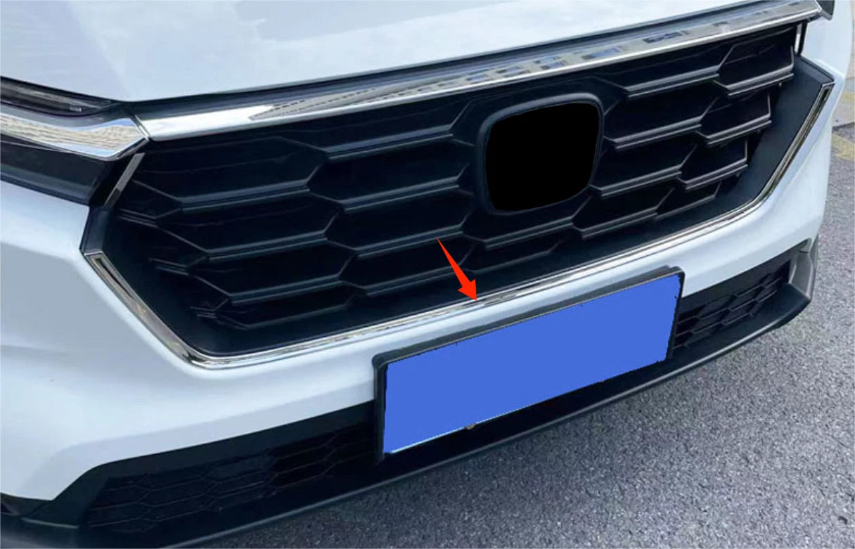 Lower Center Grille Lid Molding Cover Trim for 2023 Honda CR-V ABS Chrome
