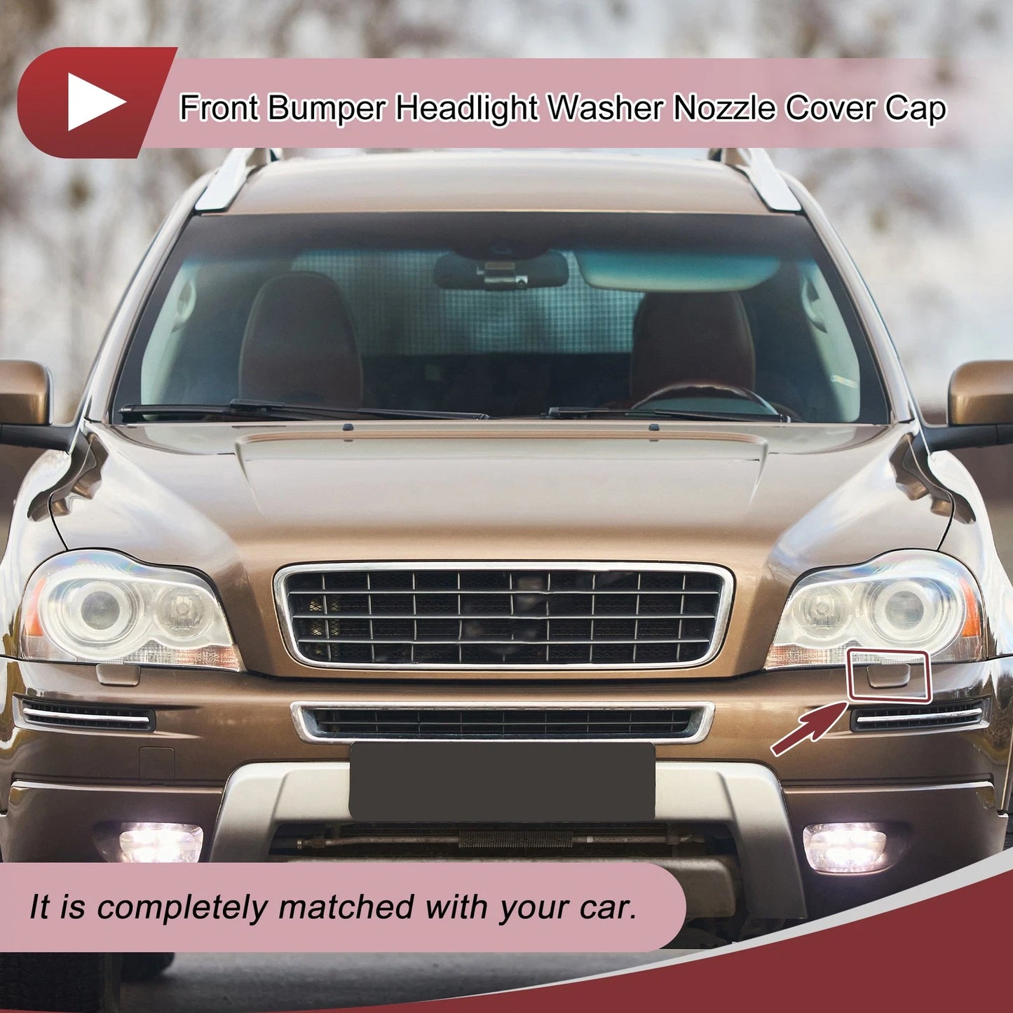 Bumper Headlight Washer Nozzle Cover for Volvo XC90 (2003-2006)