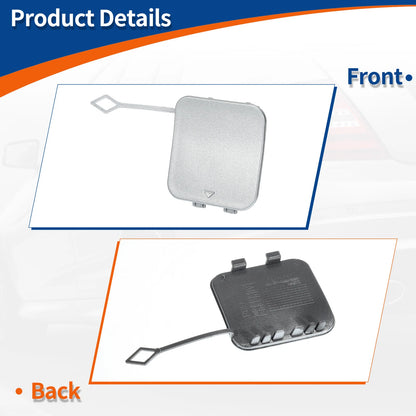 Rear Tow Hook Cover for BMW 530i 540i M5 (2001-2006) Silver Tone