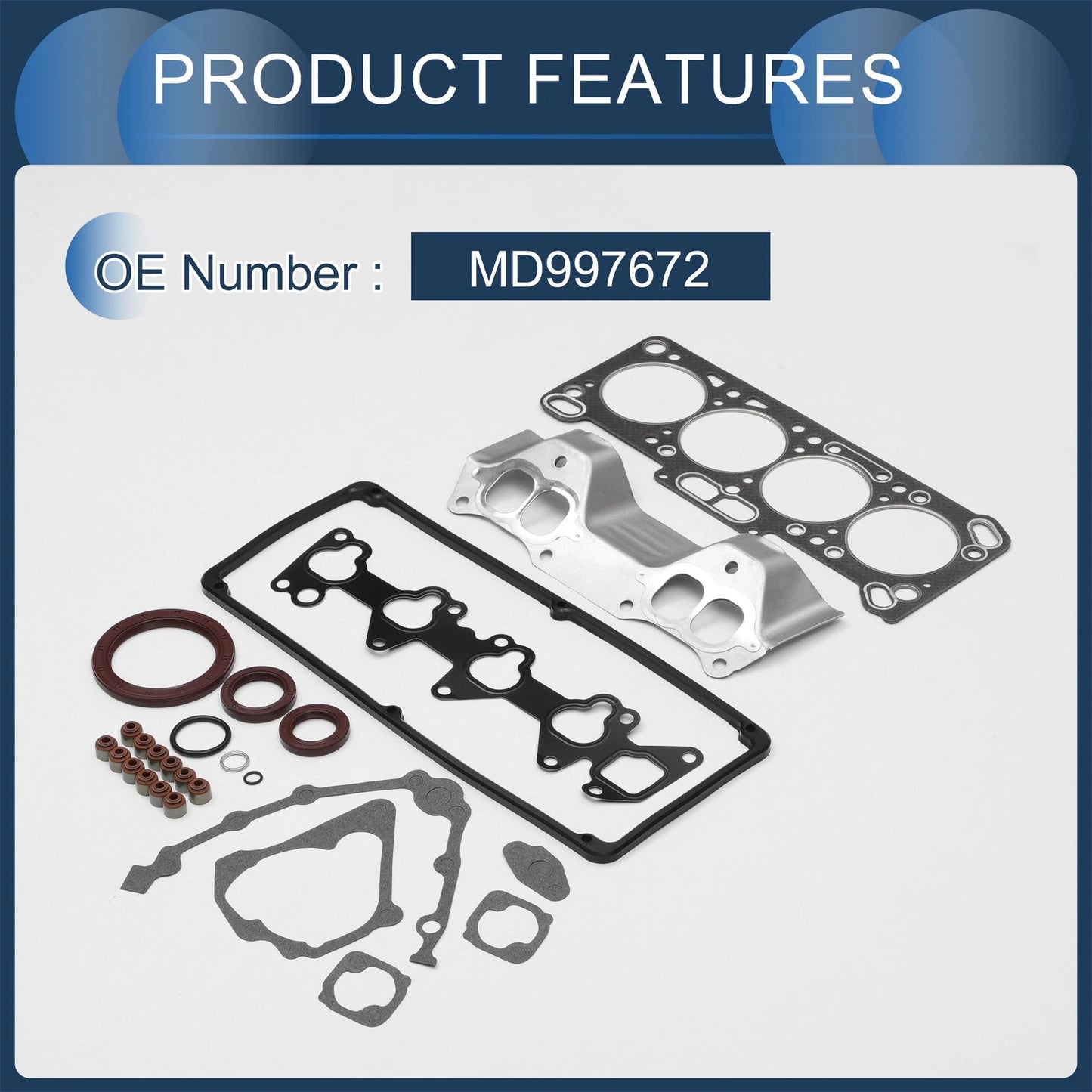 Cylinder Head Gasket Kit for Mitsubishi 4G15 (C62A) 12V