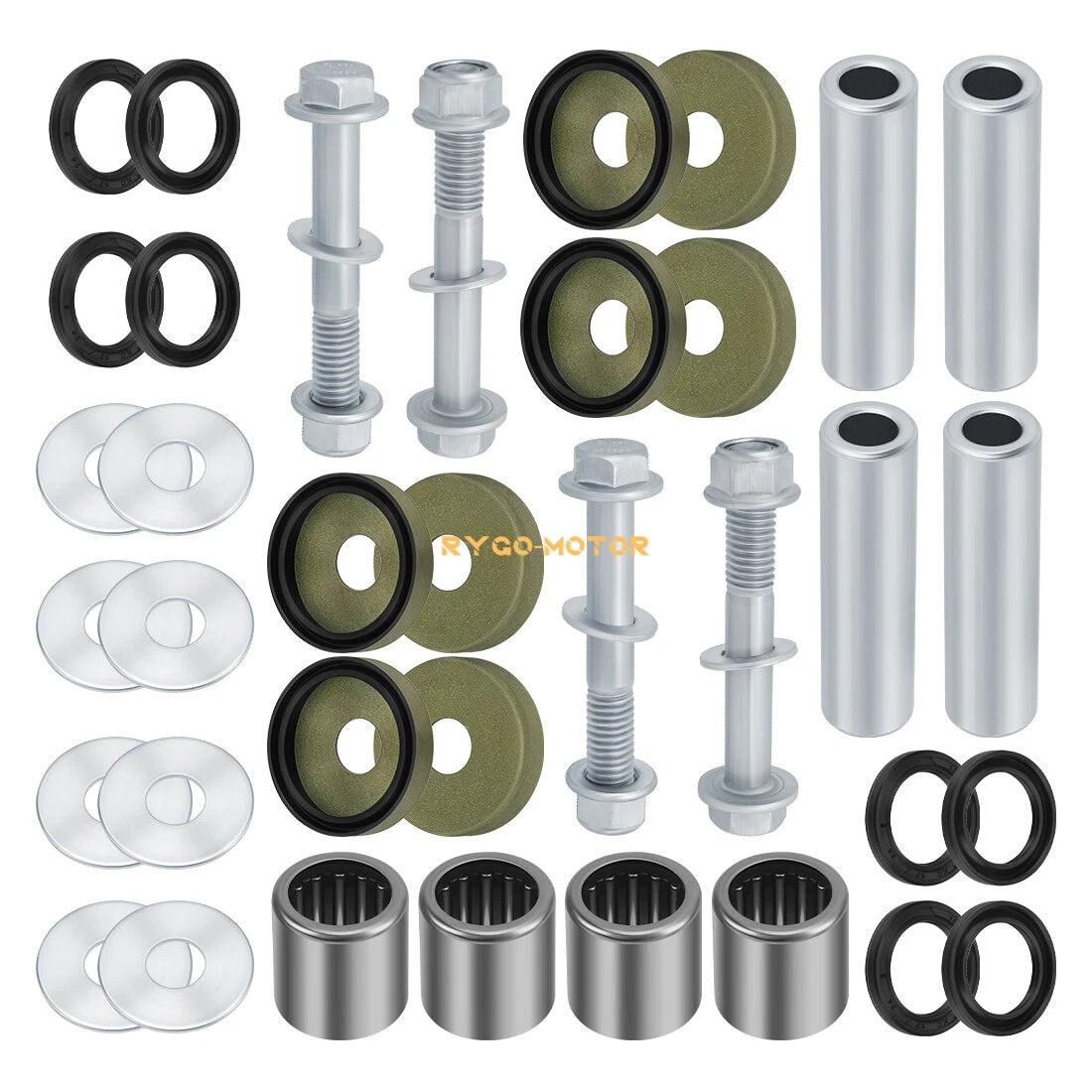 2 x Front A Arm Lower Bushing Bearing Bolt Nut for Suzuki Quadsport Z400 LTZ400 (2003–2008)