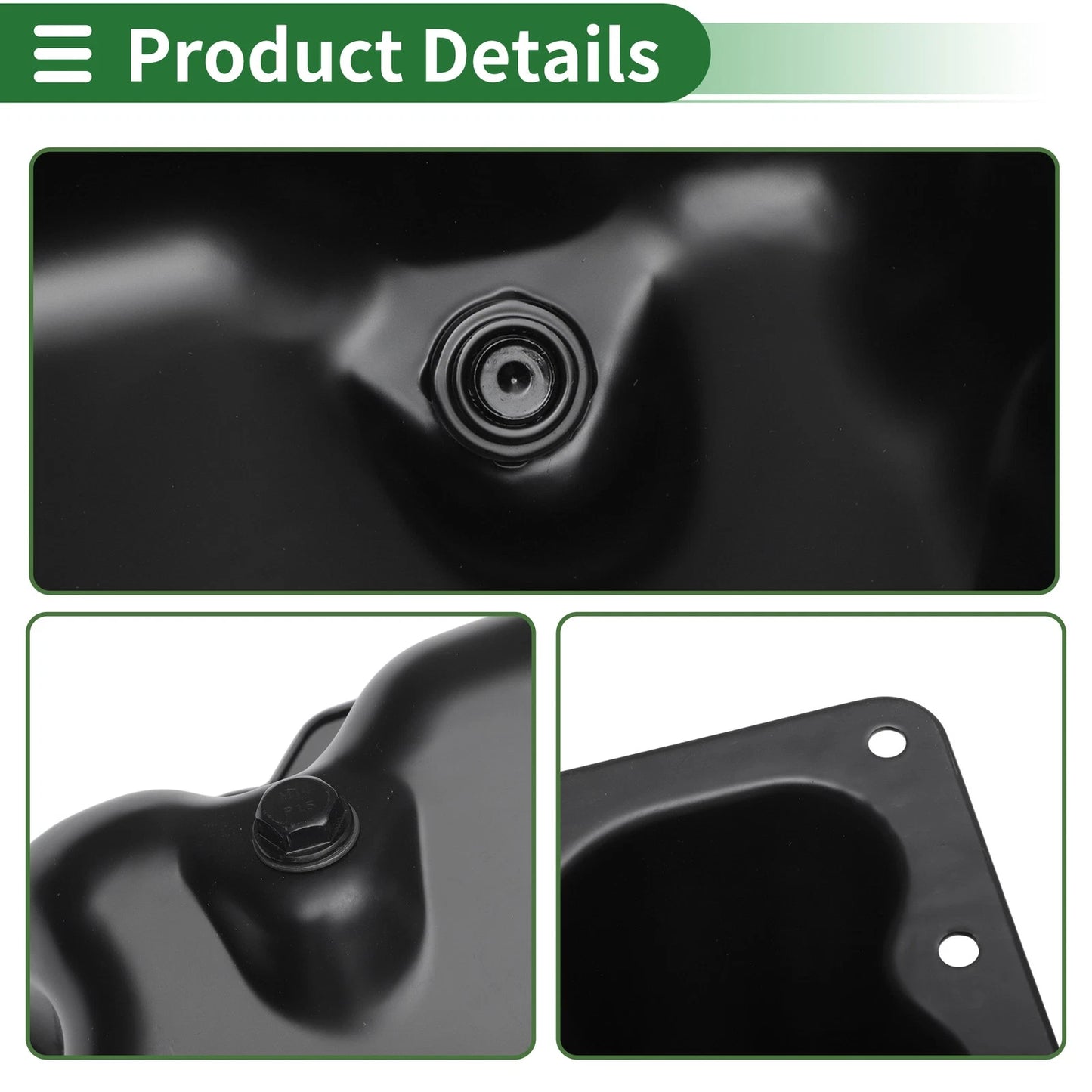 Engine Oil Pan for Jeep Commander 2006-2007 (1 x No.53021756AB, Iron Black)