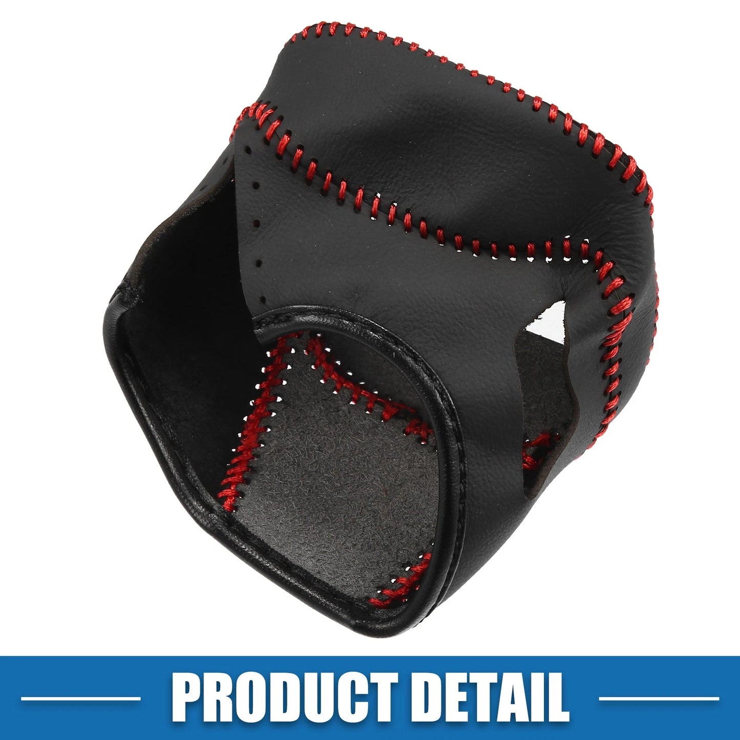 Gear Shifting Knob Cover for Nissan Rogue (2021-2023) PU Leather Black Red