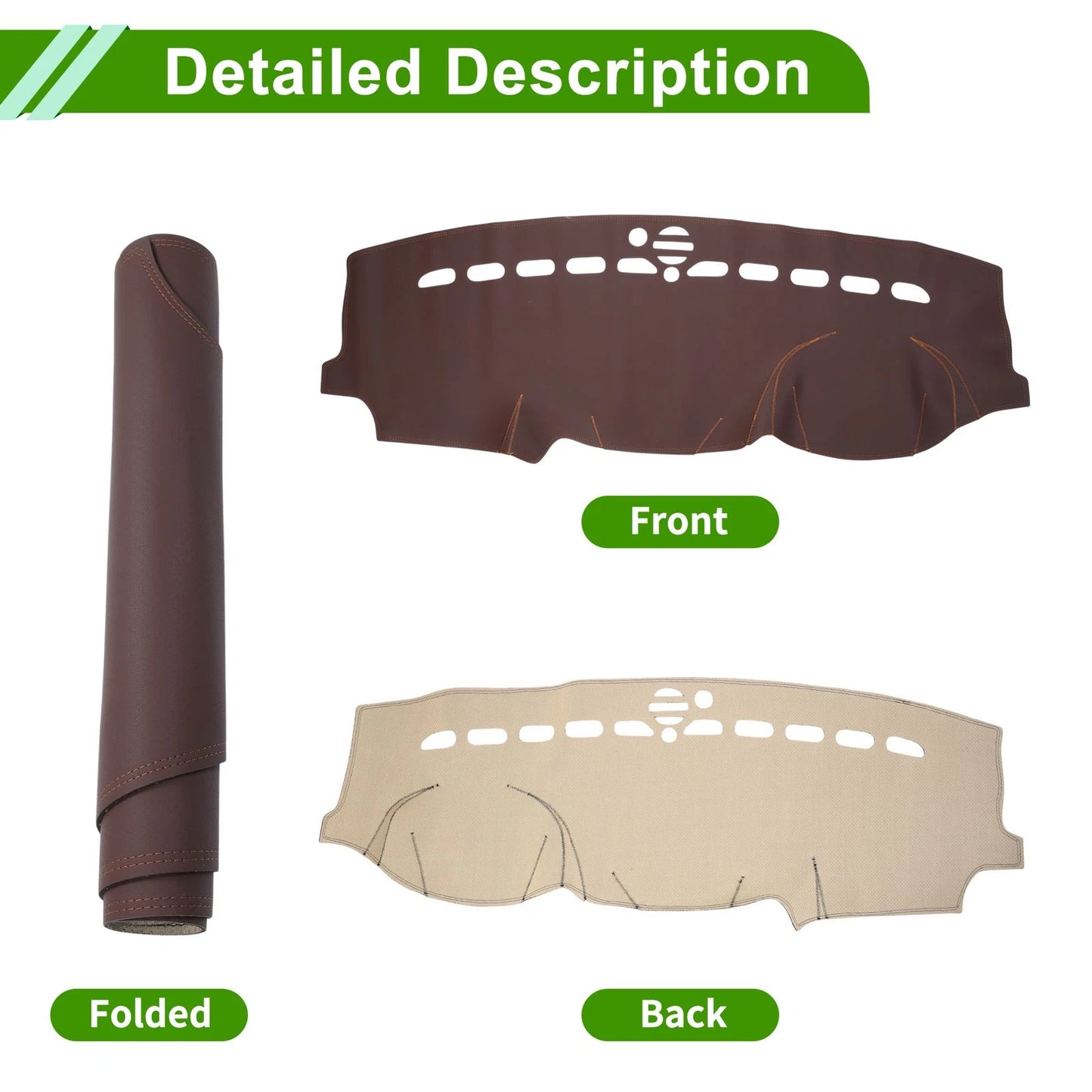 Dashboard Cover Mat for Jeep Grand Cherokee (2011-2017) - Brown Carpet