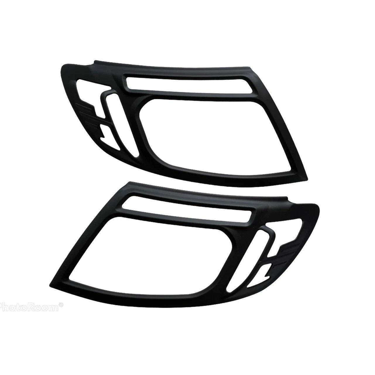 Matte Black Headlight Taillight Lamp Covers for Ford Ranger PX T6 (2011-2015)