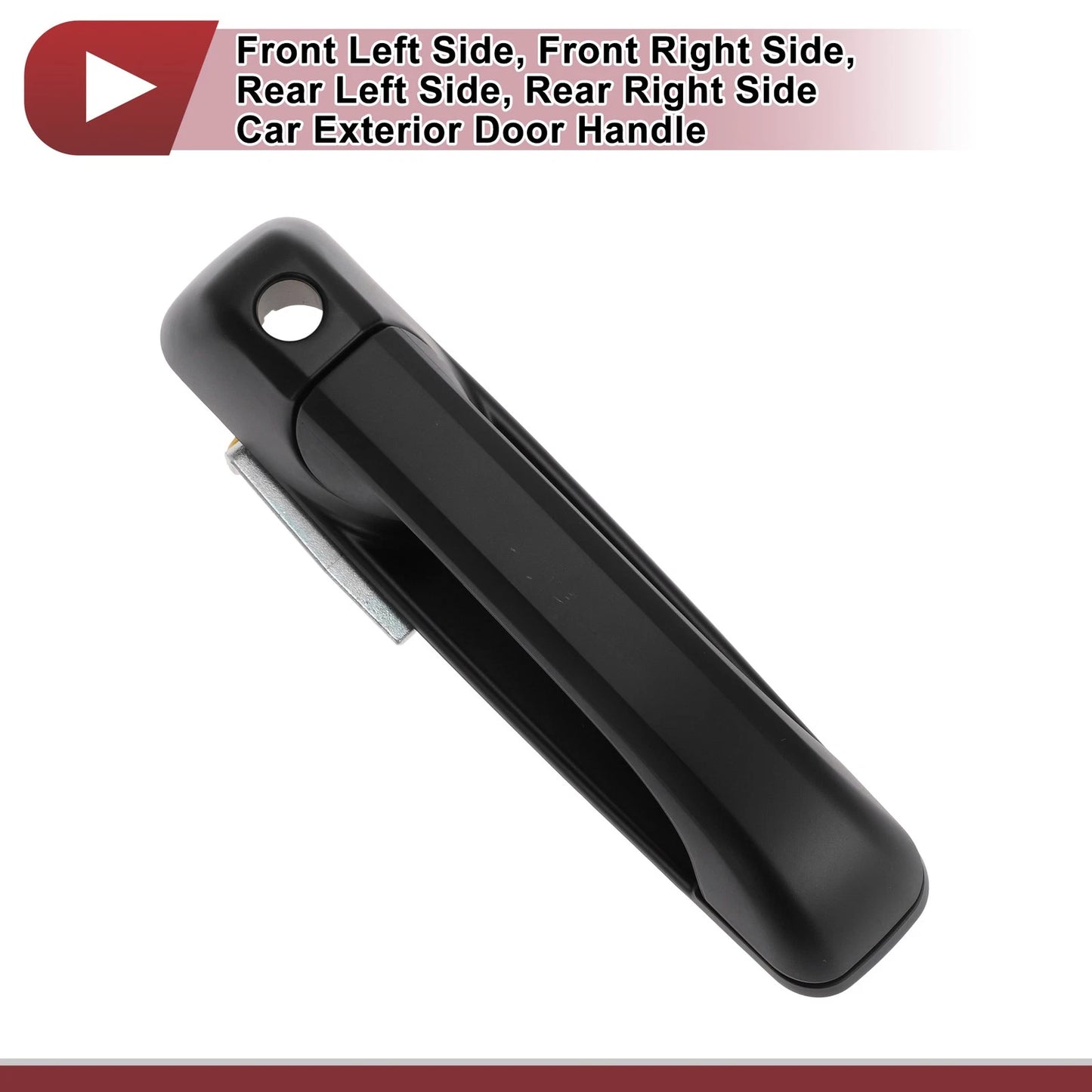 Exterior Door Handle Front/Rear Black for Dodge Ram 1500