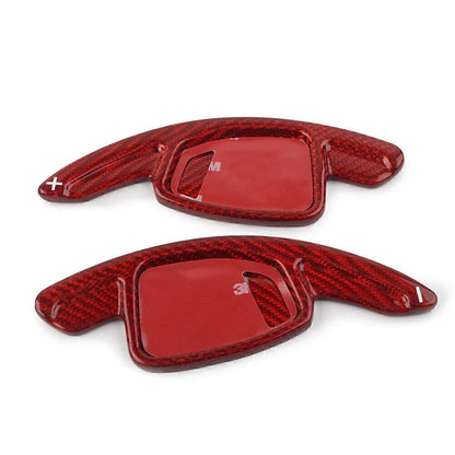 Carbon Fibre Red Steering Wheel Shift Paddle for Audi RS4 RS5 RS6 RS7 (2020-2022)