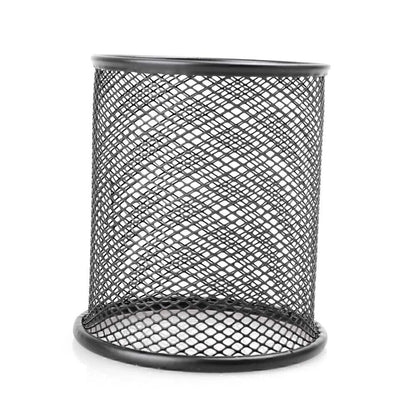 Black Metal Mesh Desk Pen Pencil Organizer Cup Holder for Office School Supplies