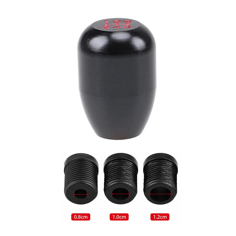 Universal 5 Speed Manual Shift Knob with Adapters & Cover for Various Models