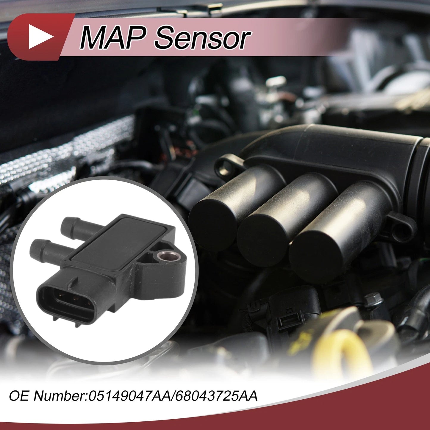 Manifold Absolute Pressure MAP Sensor for Dodge Ram 3500 (2007 - 2012)