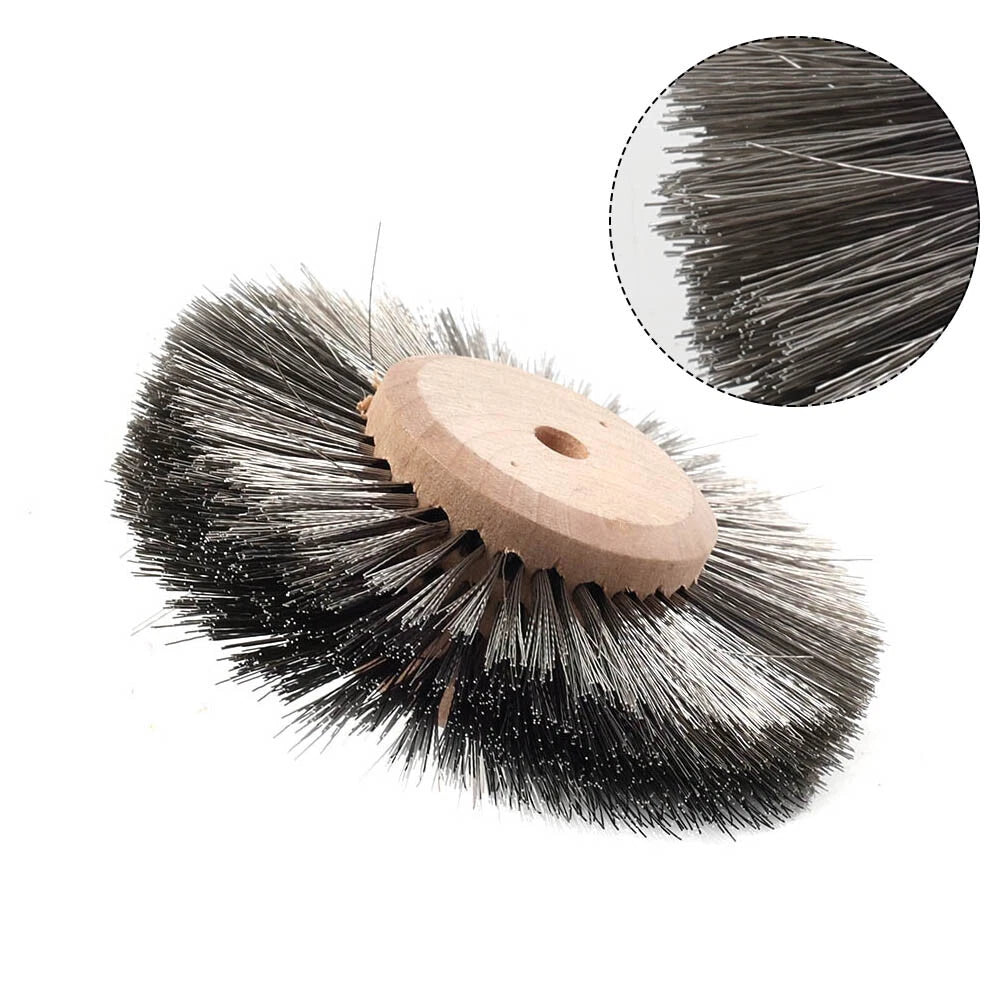 3" Stainless Steel Wire Grinding Wheel Polishing Brush for Wood Metal Jewelry