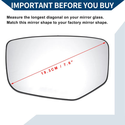 Heated Left Side Mirror Glass for Honda Accord (2008-2012)