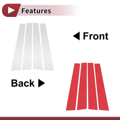 4 Pcs Door Pillar Window Trim for Toyota 4Runner (2010–2023)