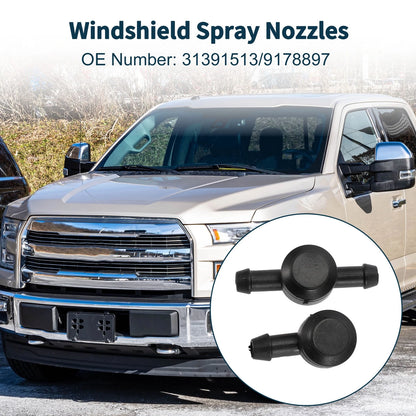 Windshield Washer Nozzle & Gasket, Fluid Hose for Ford F250 F350 F450 (2000-2023)