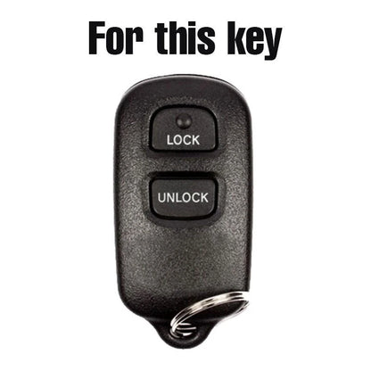 Red Silicone Smart Key Cover Case for Toyota Camry Corolla RAV4 Tacoma (2018-2023)