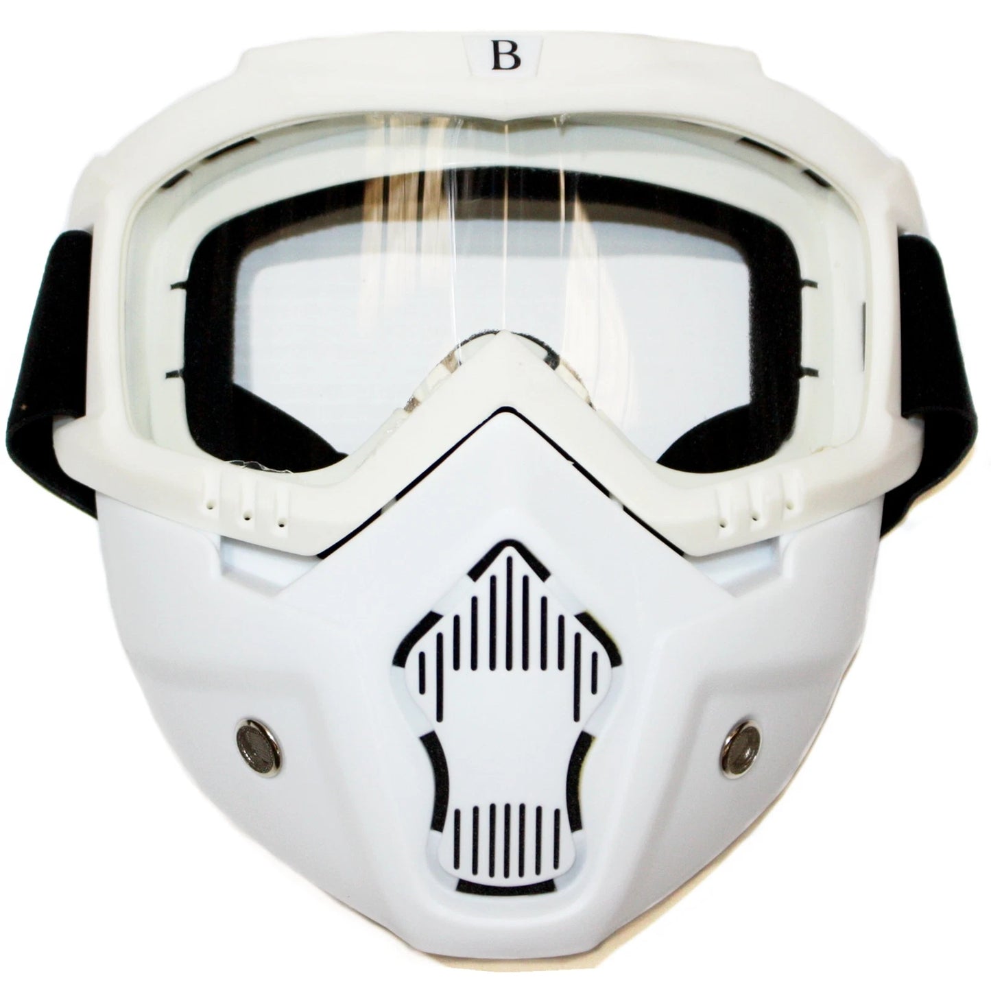White Full Face Paintball Airsoft Mask Goggle for Motorcycle