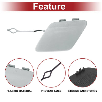 Tow Hook Cover for BMW 428i (2014 - 2016) Silver Tone